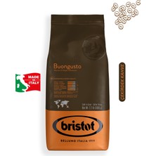 Bristot Buongusto Çekirdek Kahve 1 kg – İtalyan Espresso Çekirdeği – Orta Kavrulmuş, Düşük Asidite – Pürüzsüz ve Güçlü Lezzet
