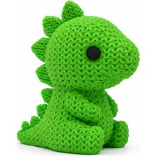 Yapı3D 🦖💚🧶 Örgü Dokulu Dekoratif Dinozor Figürü Modern Masa Süsü Ev Ofis Dekoru Raf Kitaplık Dekorasyonu