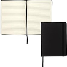 Uravas Store Samsill Büyük Ciltli Defter, 240 Çizgili Defter Sayfaları, Siyah, 7,5 x 10 Inç