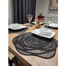 Yalıns Home Rose Lüx Amerikan Servis 12 Parça (6 Supla) (6 Bardak Altılığı)Modern Simli