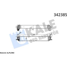 Kale Mixdepo Turbo Radyatörü Intercooler Laguna Coupe-Laguna Iii-Latitude 1.5 Dci Al-Pl-Brz