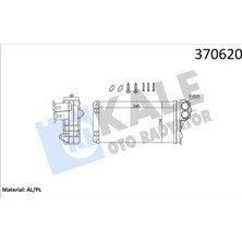 Kale Mixdepo Kalorifer Peugeot 206 14-16 16V 1.6-2.0hdi 00 206 T3E 1.4hdi 09 13 Mekanik 245X137X35 Kalorifer Radyatörü