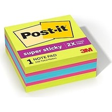 Uravas Store Post-It S Per Yap Kan Notlar, 7,6 x 7,6 Cm, 1 K P, 2 x Yap T Rma G C, Parlak Renkler, Geri D N T R
