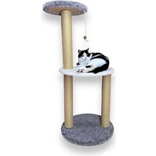 Empressco Gri Iki Katlı 91 cm Kedi Tırmalama Tahtası, Eğlenceli ve Dayanıklı