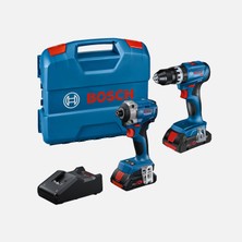 Bosch Profesyonel Gsb 18V-45 ve Gdr 18V-215 2xgba 4,0AH Akü 2'li Makine Seti