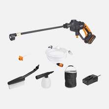Worx WG620E.2 20VOLT 2.0AH. Li-Ion 24 Bar Basınçlı Yıkama Tabancası (4 Parça Yıkama Seti)