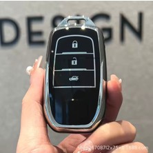 Keyron Toyota Yeni Kasa Corolla Cross Verso Yaris Chr Hilux Anahtar Kılıfı Siyah-Gümüş