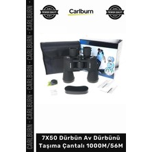 Carlburn Özel Üretim Profesyonel Net Su Geçirmez Zoom 7X50 Dürbün Av Dürbünü Taşıma Çantalı 1000M/56M