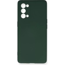 Uravas Store Newface Oppo Reno 5 Pro Kılıf Nano Içi Kadife Silikon - Koyu Yeşil