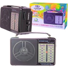 Everton RT-1218 Taşınabilir Dünya Radyosu - Fm/am/sw1-2 4 Band Pilli ve Elektrikli El Radyosu