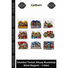 Carlburn #magnet Hediyelik Dekoratif Turistik Lazer Kesim Istanbul Temalı Ahşap Buzdolapı Süsü Magnet