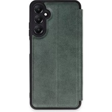 Uravas Store Newface Samsung Galaxy A55 5g Kılıf Flip Cover - Koyu Yeşil