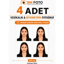 4 Adet Vesikalık & Biyometrik Fotoğraf Baskısı
