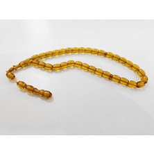 Muhammed Azazi Usta Işçilikli Sıkma Kehribar Fıçı Kesim (9 x 11 Mm)