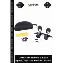 Carlburn #dürbün Profesyonel Eller Serbest Yakınlaştırıcı Gözlük Modelinde 28X28 Opera/tiyatro/konser Dürbün