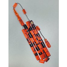 Erkan Çubukçu Usta Imzalı Multi Renk Sıkma Kehribar Tesbih Kesme Kesim (7 x 10 Mm)
