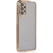 Kuhi Mey Ithalat®  Samsung Galaxy A23 4g Kılıf  Lensli Silikon - Gold