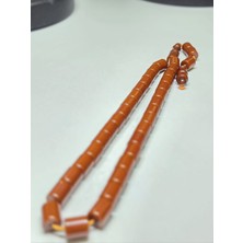 Muhammed Azazi Usta Işçilikli Sıkma Kehribar Tesbih Kesme Kesim (9 x 11 Mm)
