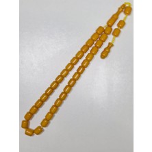 Muhammed Azazi Usta Işçilikli Sıkma Kehribar Tesbih Teker Kesim (9 x 10 Mm)