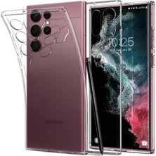Uravas Store Samsung Galaxy S22 Ultra Kılıf Lüx Şeffaf Silikon