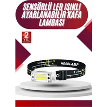 Lizbon Center Yüksek Işıklı Şarjlı ve Sensörlü LED Kafa Lambası Kamp Lambası