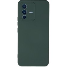 Uravas Store Vivo V23 5g Kılıf Nano Içi Kadife Silikon - Koyu Yeşil