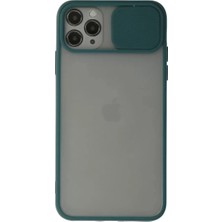 Uravas Store Newface Iphone 11 Pro Kılıf Palm Buzlu Kamera Sürgülü Silikon - Yeşil