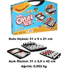 Lizbon Center Toru 3 In 1 Çantalı Oyun Seti Satranç-Dama-Tavla
