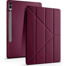 Uravas Store Samsung Galaxy X510 Tab S9 Fe 11 Kılıf Kalemlikli Mars Tablet Kılıfı - Mürdüm