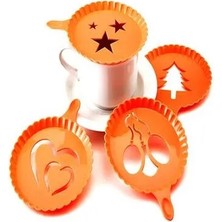 Colezium Renkli Kahve Süsleme Şablonları  - 4lü Magic Süsleme Şablonu