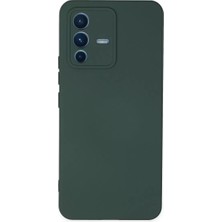 Uravas Store Vivo V23 5g Kılıf Nano Içi Kadife Silikon - Koyu Yeşil