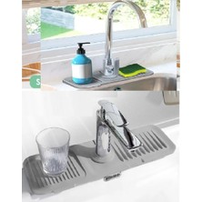 Colezium Elastik Mutfak Banyo Musluk Matı Düzenleyici Kaydırmaz Taban Organizer Labo Kenar Matı