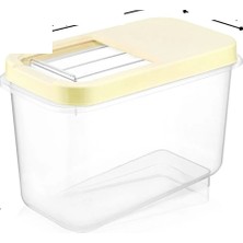 Colezium Sürgülü Kapaklı 7.5 Lt Erzak Bakliyat Un Şeker Saklama Kabı