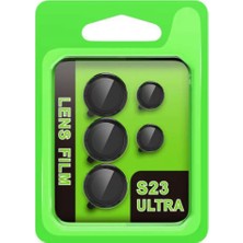Uravas Store Samsung Galaxy S23 Ultra Raze Metal Kamera Lens - Siyah