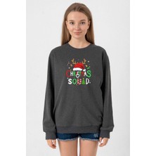 Tshirthane Christmas Squad Füme Kadın 2ip Sweatshirt