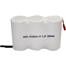 Uravas Store Supex 3.6V 2000 Mah  3lü Yanyana Süpürge Pili
