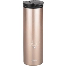 Empressco Bronz Love Yazılı 440ML Kahve Bardağı, Şık ve Dayanıklı Tasarım