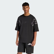 Adidas Sportswear JZ9289 FUTURE ICONS DOKUMA ÜÇ ÇİZGİLİ TİŞÖRT
