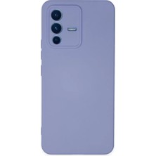 Uravas Store Vivo V23 5g Kılıf Nano Içi Kadife Silikon - Lila