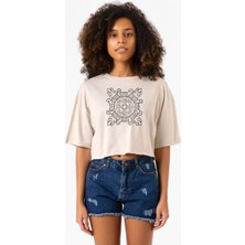 Pokemon Relic Fragment Bej Kadın Crop Tshirt