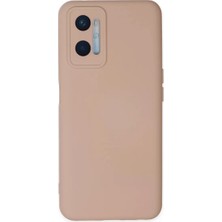 Uravas Store Newface Oppo A96 Kılıf Nano Içi Kadife Silikon - Pudra