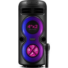 Empressco Renkli LED Işıklı Bluetooth Mikrofonlu Ses Sistemi, Party Eğlence Seti