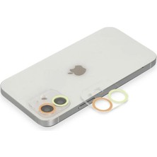 Uravas Store Apple Iphone 11 Renkli Kamera Lens Koruma Cam - Sarı-Turuncu