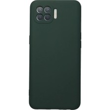 Uravas Store Oppo Reno 4 Lite Kılıf Nano Içi Kadife Silikon - Koyu Yeşil