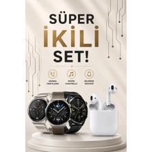 Ata Store Akıllı Saat ve Kulaklık Seti Dokunmatik Ekran 5.0 Bluetooth Bağlantılı Sesli Görüşme - Lisinya