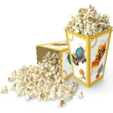 Mutlu Anılar Partievi Inşaat Makineleri Temalı Doğum Günü Mısır Kutusu Baskılı Popcorn Kutu 8 Adet