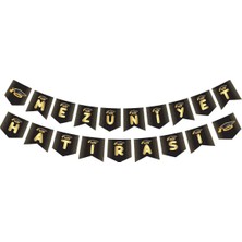 İstoç Parti Mezuniyet Hatırası Yazılı Zigzag Banner