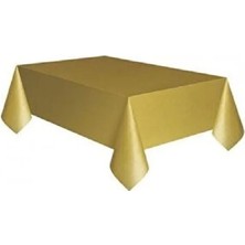 Gökkuşağı Giyim Gold Renk Plastik Masa Örtüsü Parti Doğum Günü Kullan At Masa Örtüsü 120CMX180 cm