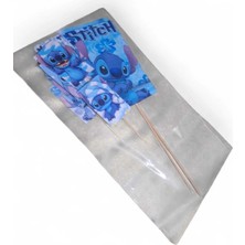 Mutlu Anılar Partievi Mutlu Anılar Parti Evi Stitch Pasta Süsü Kürdan 9lu