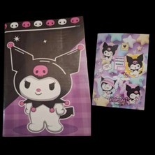 Mutlu Anılar Partievi Kuromi Çizgli Defter ve Boyama Kitabı